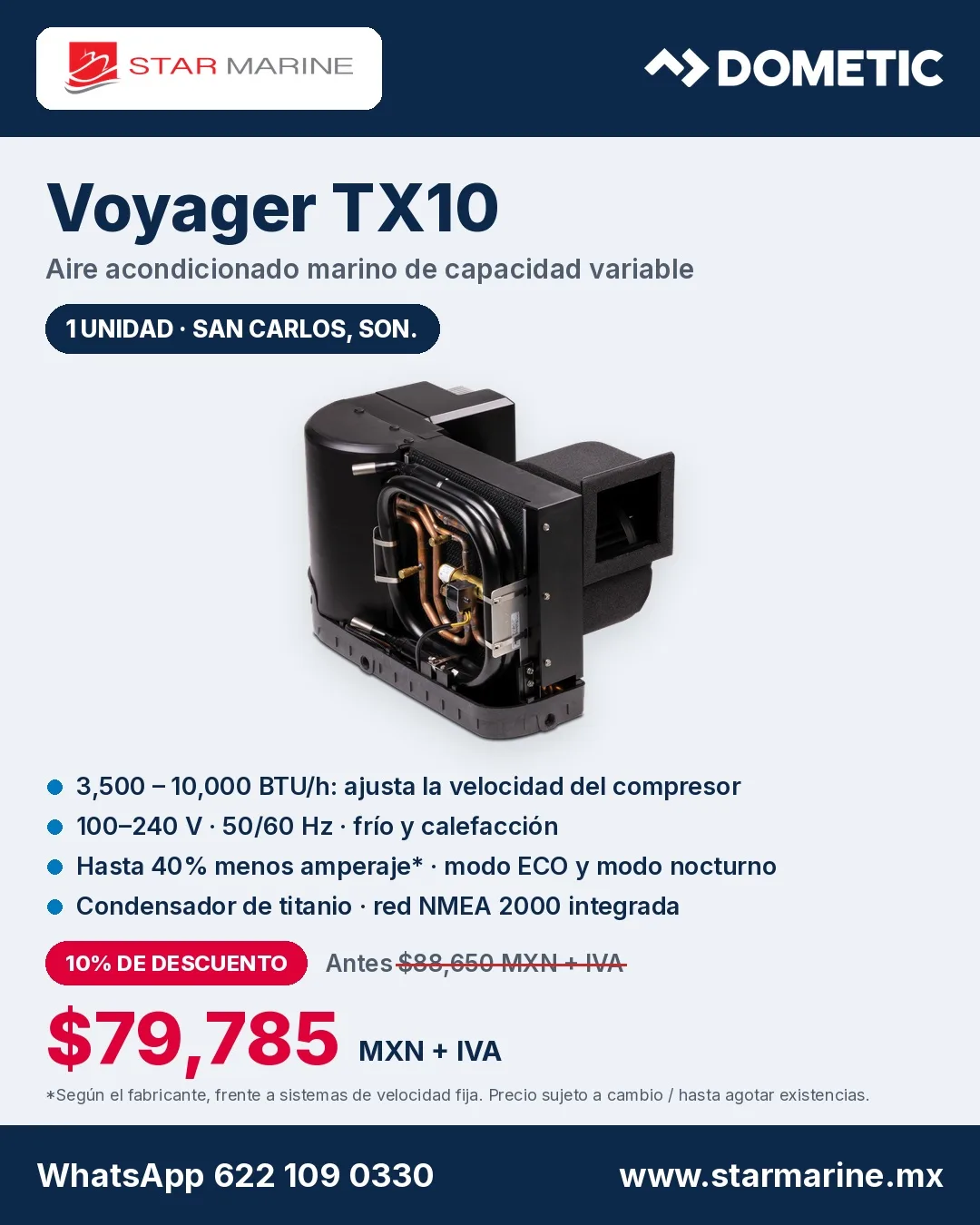 Dometic Voyager TX10 de capacidad variable con 10% de descuento